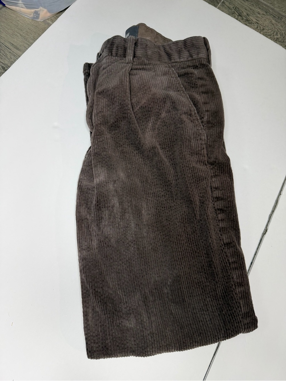 H&M Men's Dark Brown Corduroy Trousers